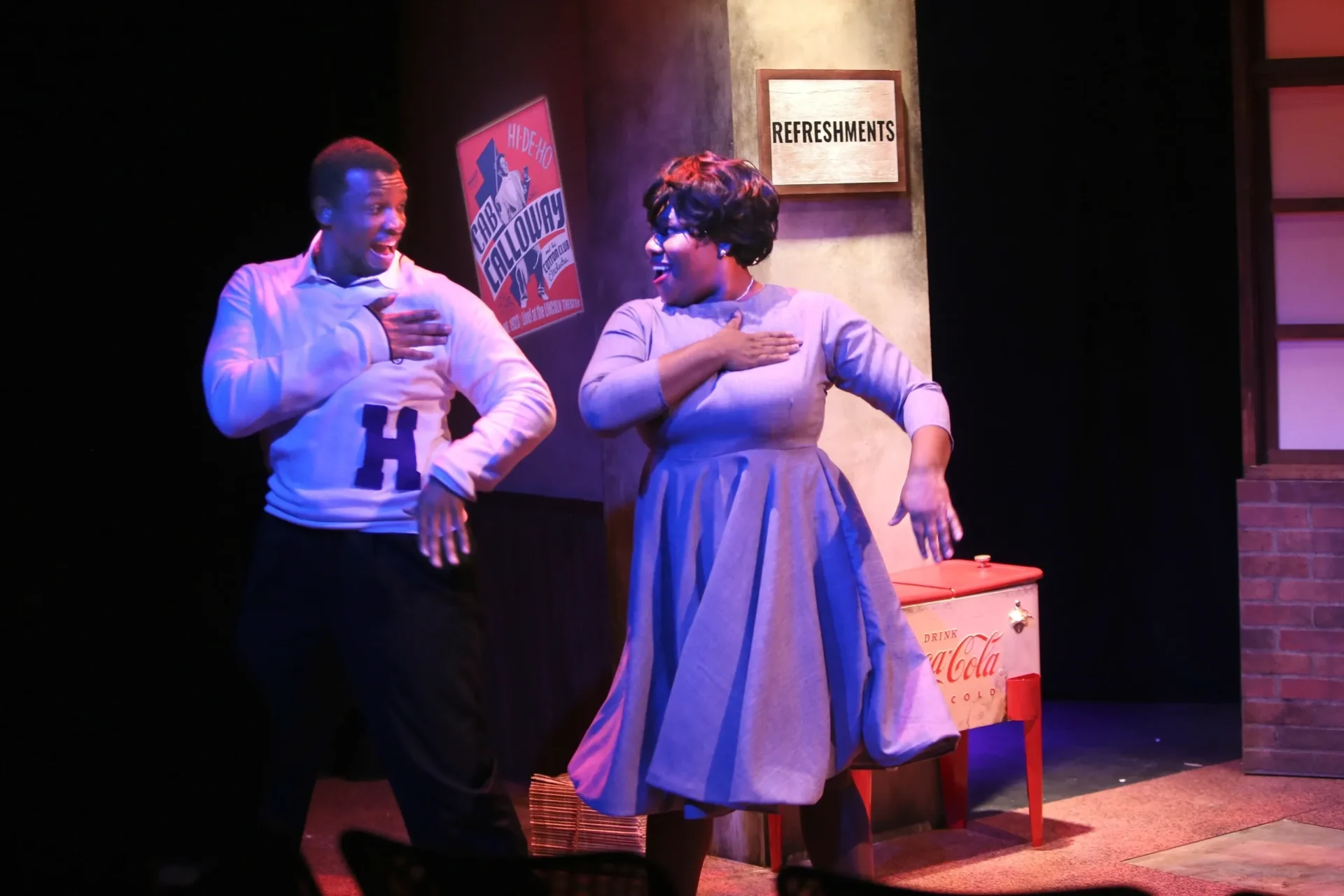 2025 Helen Hayes Award ® winner (Outstanding Performer) Kecia Deroley and Harry Denby, III in “ZORA” Photo by Sharon Farmer